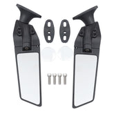 Adjustable Wind Swivel Wing Fin Rearview Side Mirror For BMW Honda Suzuki LH+RH